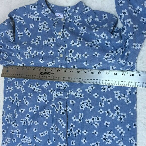 Lands' End Draper James Nightshirt Floral Chambray Long Sleeve Tunic Small 6-8 - Picture 5 of 7